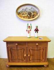 Wohnzimmeranrichte, Puppenhausmöbel im Maßstab 1zu12